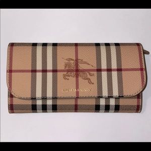 Burberry Light Elderberry Harris Haymarket Wallet